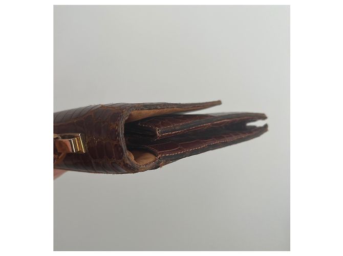 Ring ✨ Borsa Hermès Palermo, rara borsa in stile anni '60 Marrone scuro - vista 9