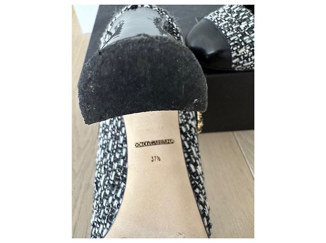Décolleté Dolce & Gabbana in pelle nera 37 Nero - vista 3
