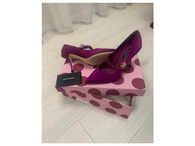 Décolleté Dolce & Gabbana in pelle viola 37 Porpora - vista 3