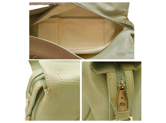 Autre Marque Borsa Celine in pelle verde menta Verde chiaro - vista 7