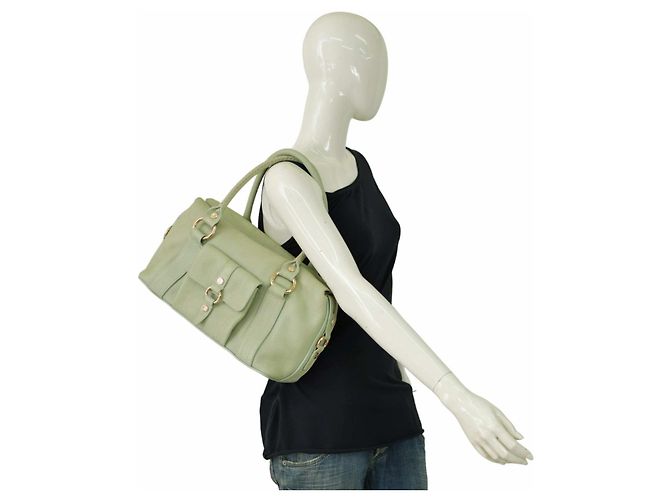 Autre Marque Borsa Celine in pelle verde menta Verde chiaro - vista 9
