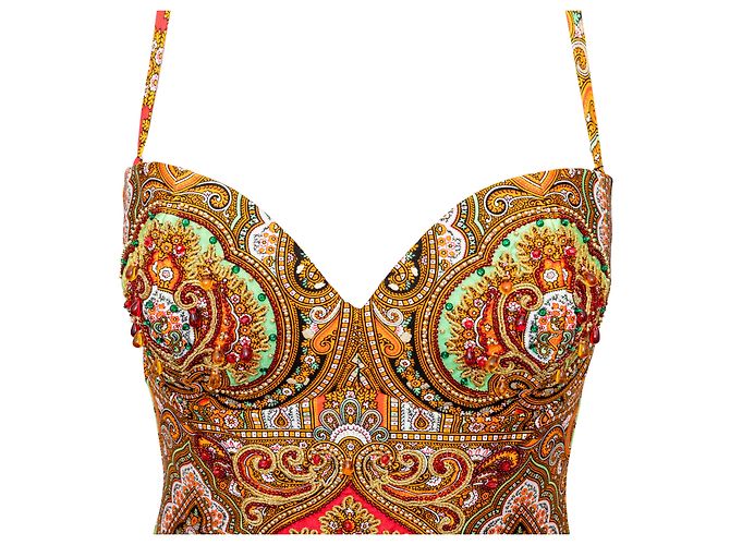 Gianfranco Ferré – Mit Schmucksteinen besetzter Bodysuit-Bademode Mehrfarben - Ansicht 4