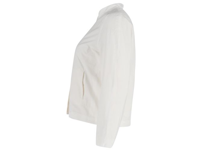 Giacca corta Jil Sander in seta bianca Bianco - vista 2