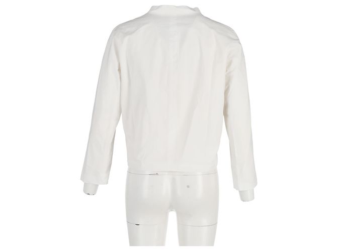 Giacca corta Jil Sander in seta bianca Bianco - vista 6