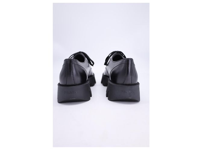Zapatos Derby Prada Rocksand en cuero negro - vista 10