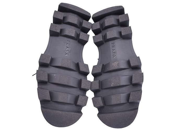 Zapatos Derby Prada Rocksand en cuero negro - vista 4