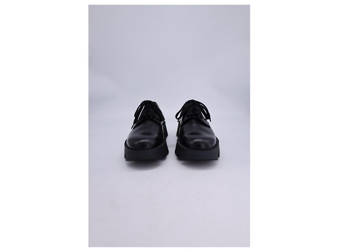 Zapatos Derby Prada Rocksand en cuero negro - vista 9