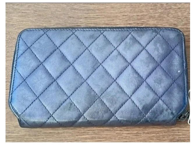 Cartera Chanel 2.55 en cuero azul iridiscente - vista 12