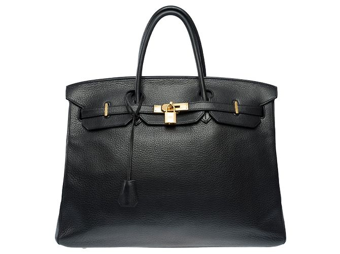 Hermès Sac HERMES Birkin 40 en Cuir Noir - 101822 - vue 2