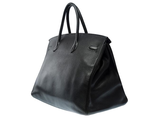 Hermès Sac HERMES Birkin 40 en Cuir Noir - 101822 - vue 5