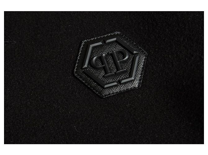 Philipp Plein, Bomberjacke aus Wollfleece Schwarz - Ansicht 6