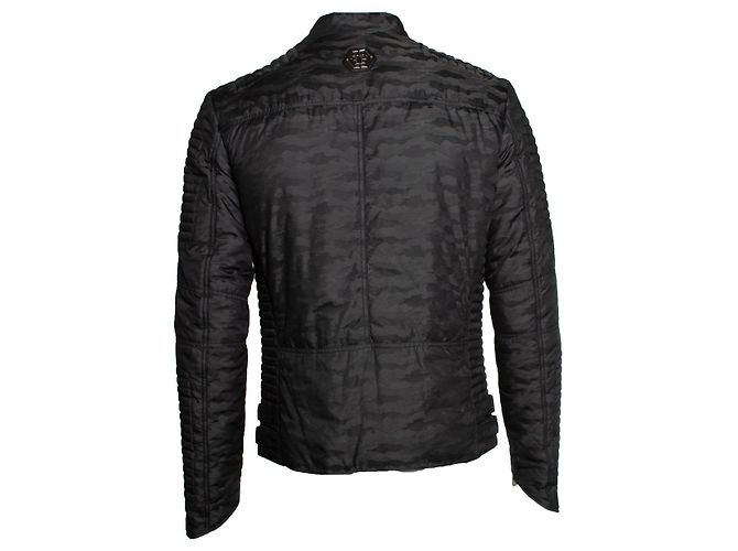 Philipp Plein, gesteppte Bikerjacke Grau - Ansicht 3