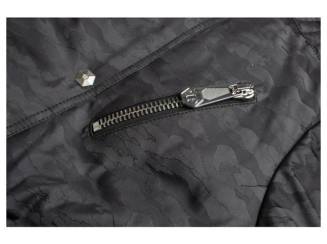 Philipp Plein, gesteppte Bikerjacke Grau - Ansicht 9