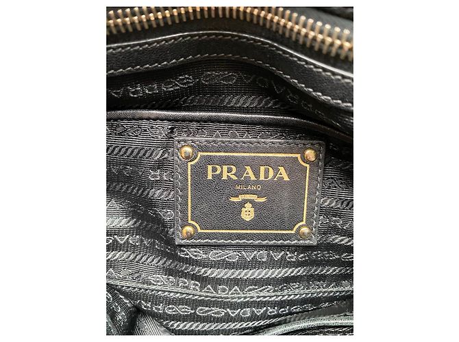 Borsa Tote Prada Tessuto Nylon Gaufre Nera Nero - vista 14