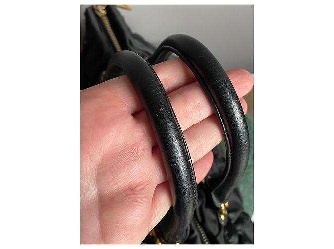 Borsa Tote Prada Tessuto Nylon Gaufre Nera Nero - vista 16