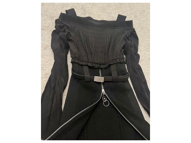Louis Vuitton Kleid aus Seide Schwarz Größe S - Ansicht 2