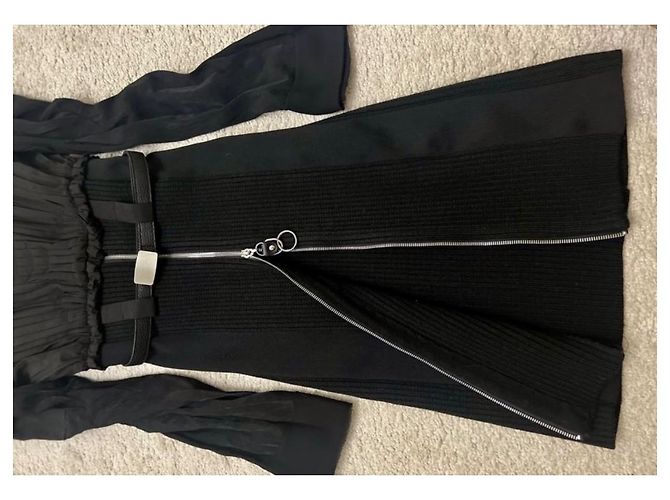 Louis Vuitton Kleid aus Seide Schwarz Größe S - Ansicht 4