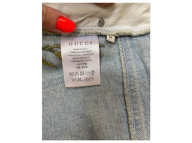 Falda Gucci de denim plateado M Plata - vista 3