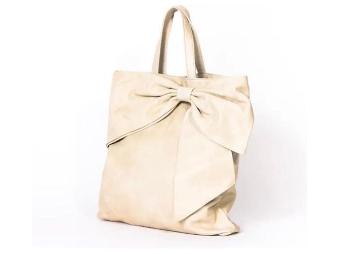 Borsa a mano Red Valentino in pelle beige - vista 2