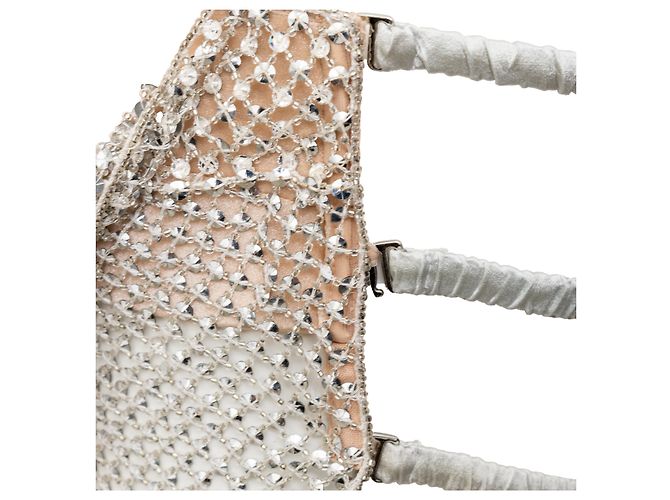 Top halter de malla de cristal La Perla Plata - vista 5