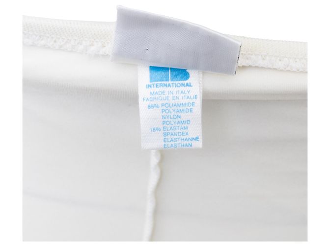 La Perla – Gerüschtes Kleid mit Perlen Weiß - Ansicht 5