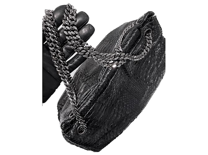 Chanel Sac fourre-tout Python Noir - vue 10