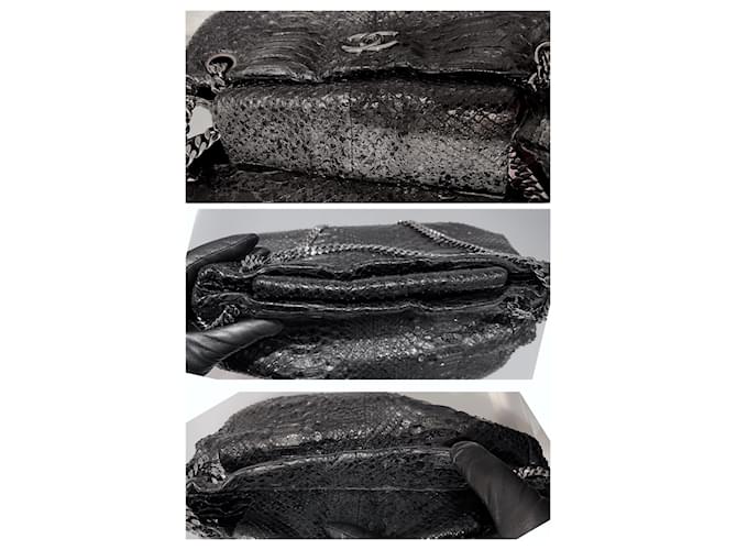 Chanel Sac fourre-tout Python Noir - vue 11