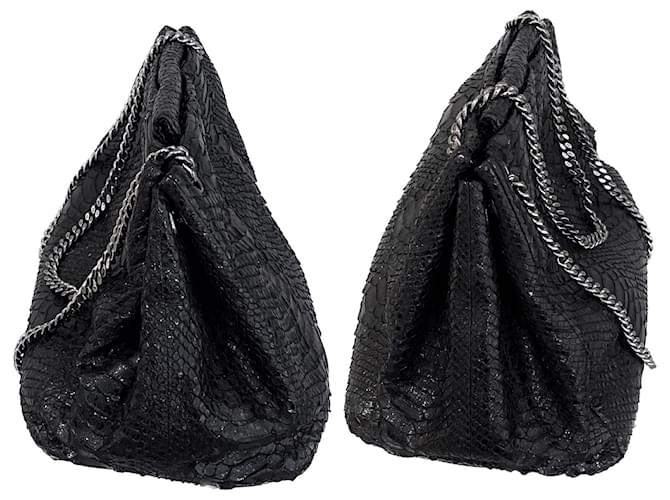 Chanel Sac fourre-tout Python Noir - vue 3