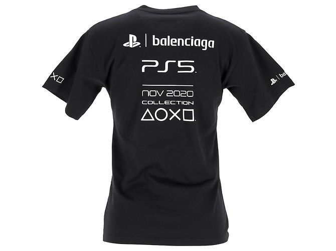 Balenciaga PS5 Camiseta de Algodón Negro - vue 8