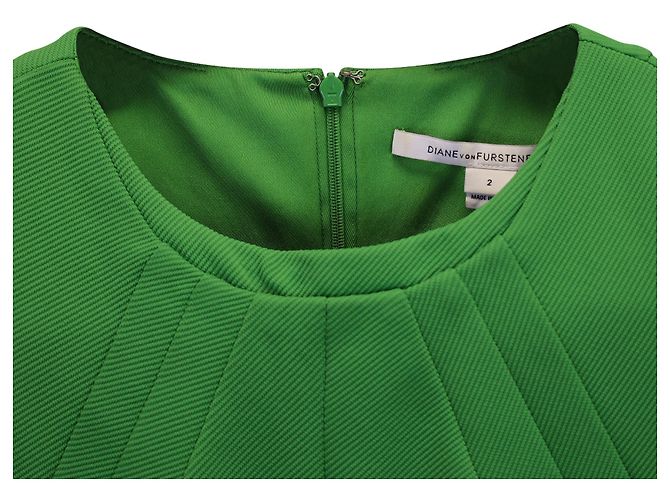 Ärmelloses Kleid von Diane Von Furstenberg aus grünem Polyester - Ansicht 2
