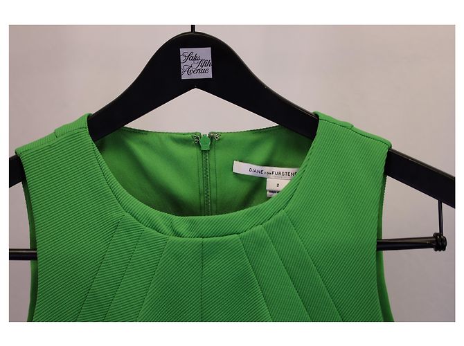 Ärmelloses Kleid von Diane Von Furstenberg aus grünem Polyester - Ansicht 5