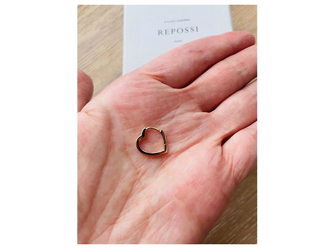 Repossi Piccola creola Antifer Heart Gold hardware - vista 5