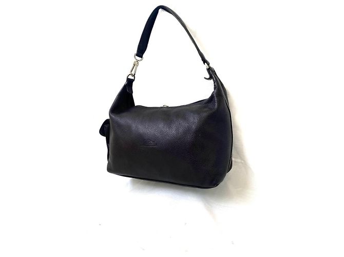 Sac à main Longchamp en cuir noir - vue 2