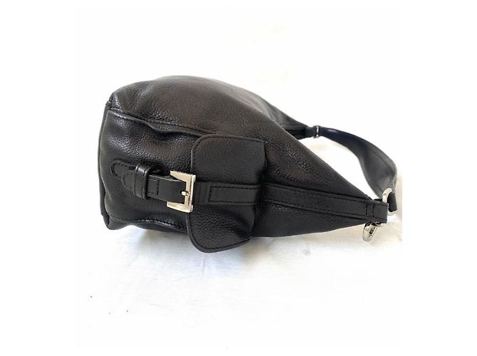 Sac à main Longchamp en cuir noir - vue 5