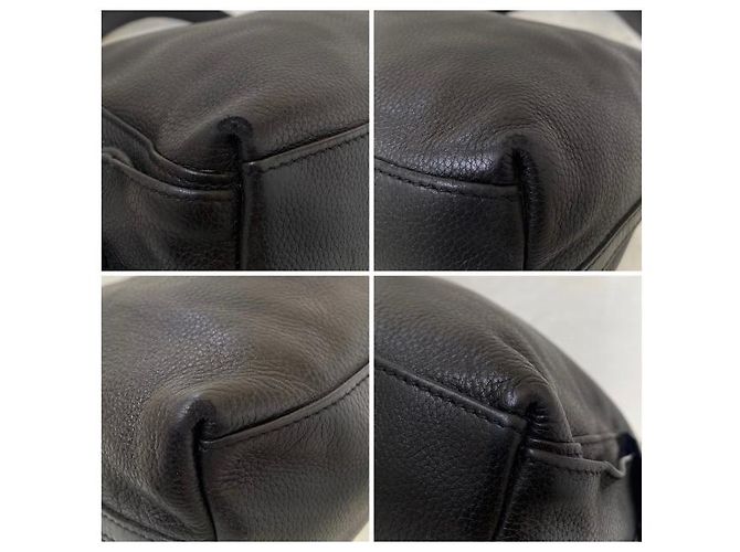 Sac à main Longchamp en cuir noir - vue 7