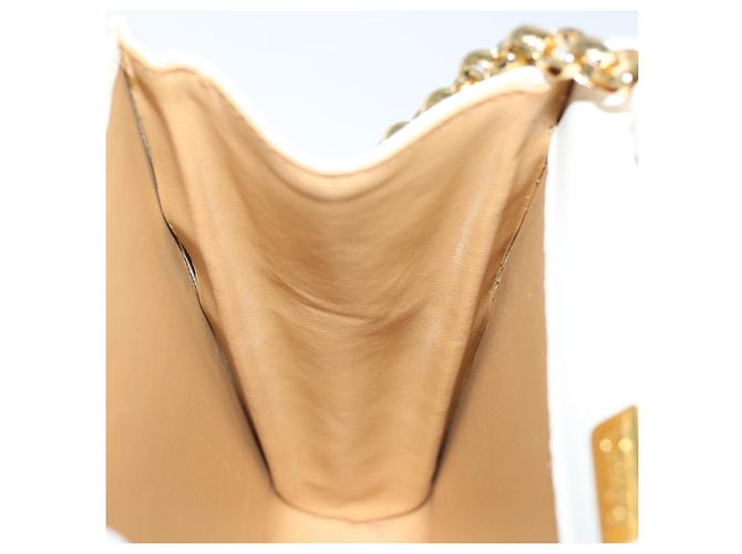 Chloé Chloe Chain Umhängetasche Leder Vintage Weiß Auth ar11719 - Ansicht 21