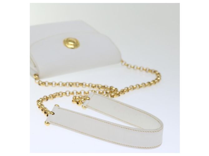 Chloé Chloe Chain Umhängetasche Leder Vintage Weiß Auth ar11719 - Ansicht 7