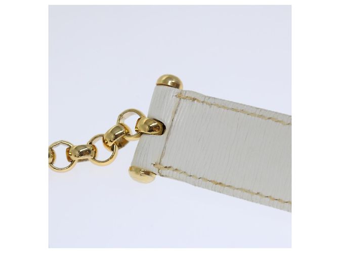 Chloé Chloe Chain Umhängetasche Leder Vintage Weiß Auth ar11719 - Ansicht 8