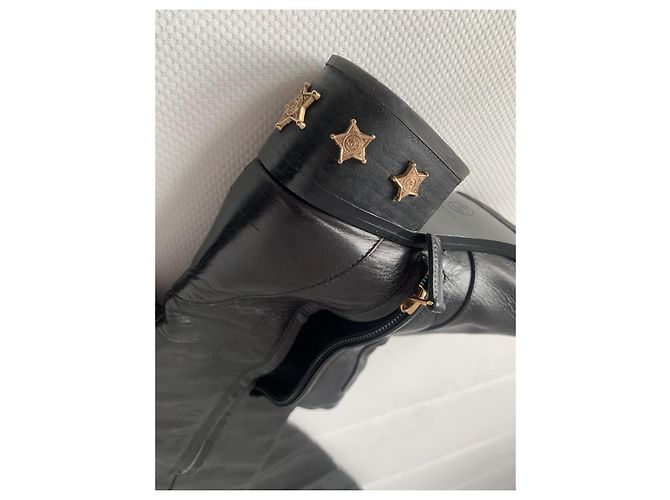 Botas Chanel de piel negra Negro - vista 3