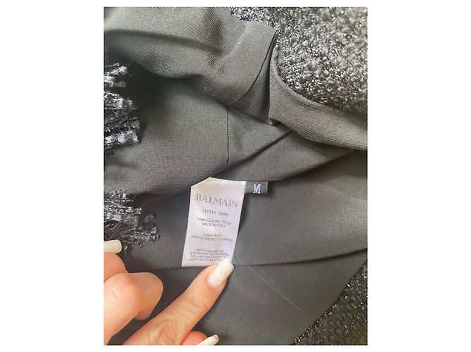 Balmain Tweed Kleid Schwarz Größe M - Ansicht 2