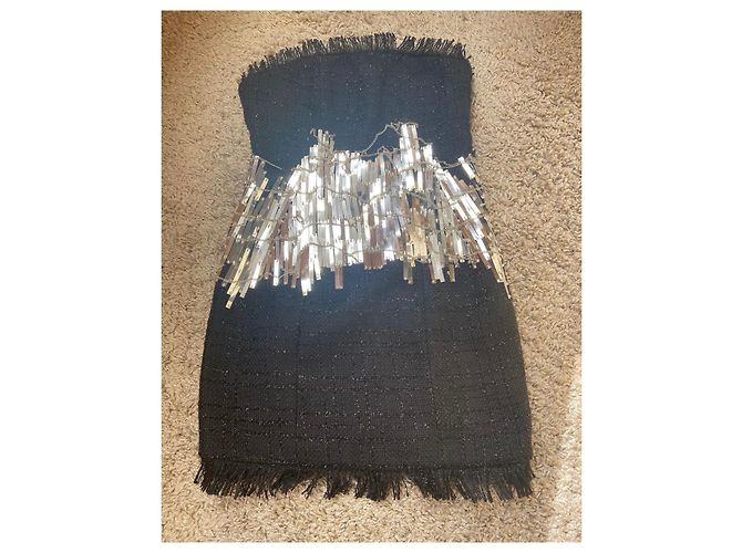 Balmain Tweed Kleid Schwarz Größe M - Ansicht 3