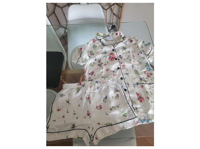 Pijama de seda Christian Dior blanco - vista 2