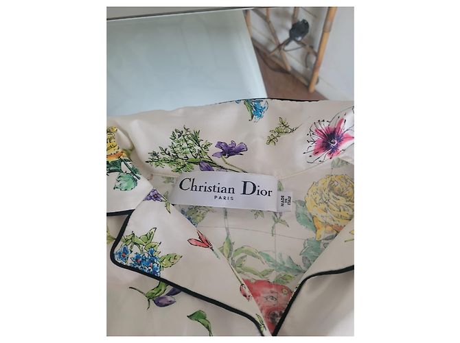 Pijama de seda Christian Dior blanco - vista 4