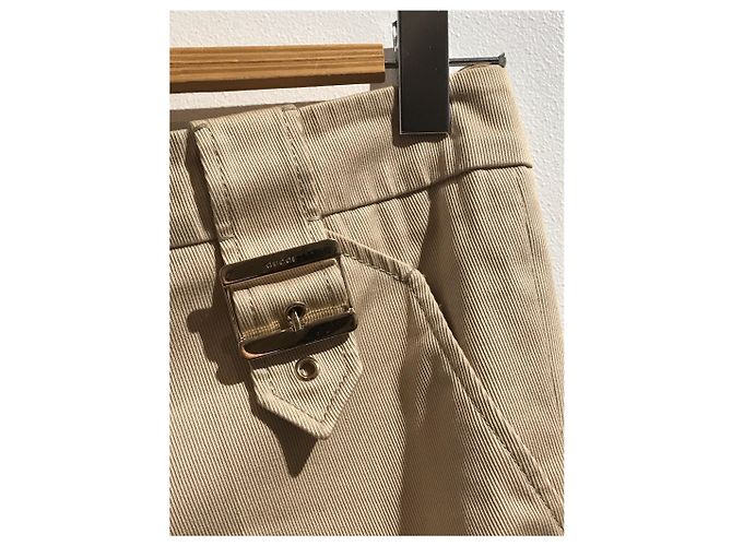 Pantalones GUCCI T.IT 44 Algodón Beige - vista 2