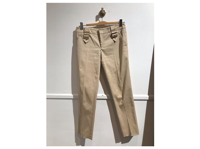 Pantalones GUCCI T.IT 44 Algodón Beige - vista 4