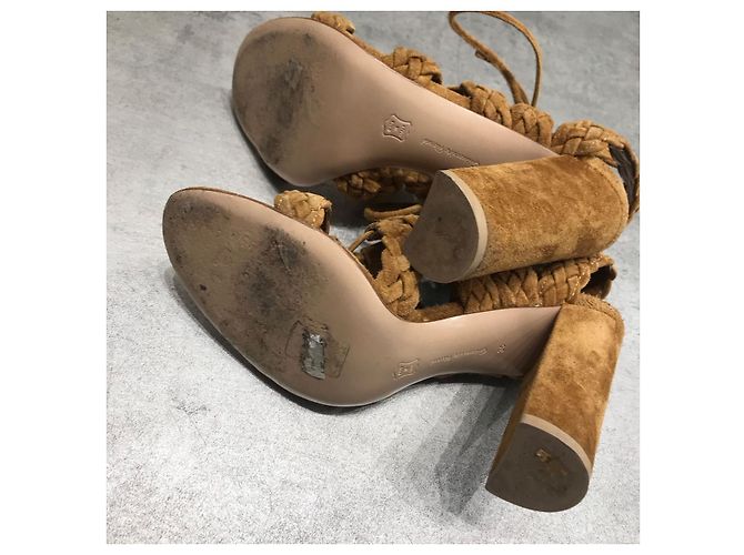 GIANVITO ROSSI Sandali T.EU 36 Camoscio Cammello - vista 4