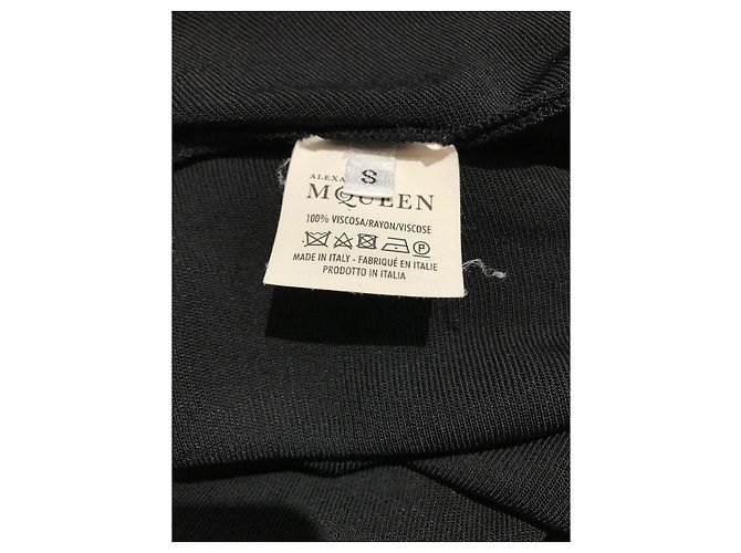 ALEXANDER MCQUEEN Vestidos T.Internacional S Viscosa Negro - vista 5