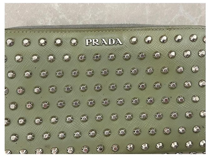 PRADA Wallets T.  Leather Green - view 2