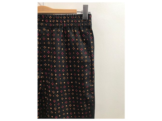 ISABEL MARANT Pantalons T.FR 36 Soie Noir - vue 2