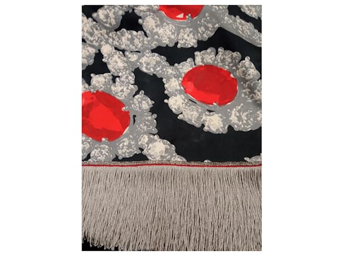 Autre Marque Falda con Flecos Grises Negro - vista 5